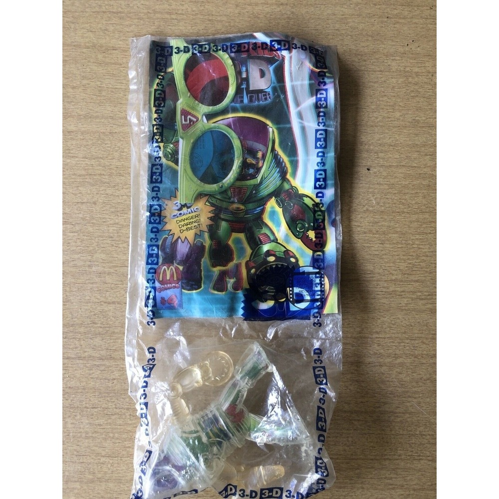 Spy Kids 3D #4‎ Juni In Robot Comic Book 3D Glasses GameOver McDonald's 2003 New